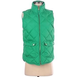 J. Crew quilted puffer vest in Kelly Green, size S